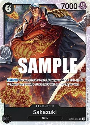 Sakazuki [OP02-099] One Piece - Paramount War - Single Cards