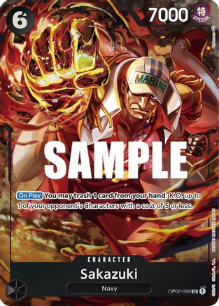 Sakazuki (Alternate Art) [OP02-099] One Piece - Paramount War - Single Cards