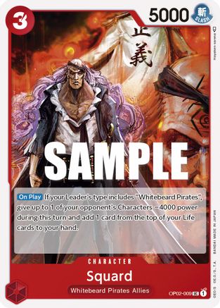 Squard (OP02-009)   One Piece - Paramount War - Single Cards