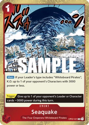 Seaquake [OP02-021] One Piece - Paramount War - Single Cards