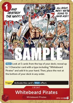 Whitebeard Pirates (OP02-022)   One Piece - Paramount War - Single Cards