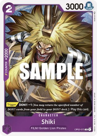 Shiki [OP02-075] One Piece - Paramount War - Single Cards