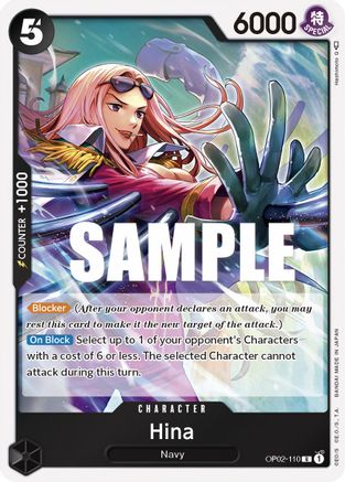 Hina [OP02-110] One Piece - Paramount War - Single Cards