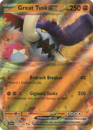 Great Tusk ex - 123/198 (123) [SV1] Pokemon SV01: Scarlet & Violet Base Set - Single Cards
