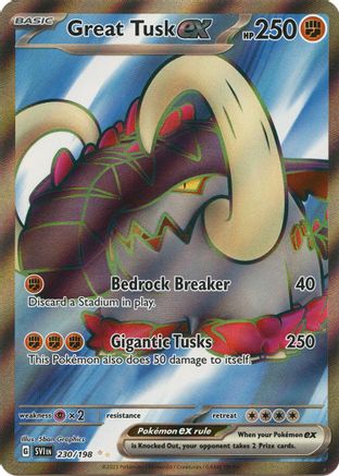 Great Tusk ex - 230/198 (230) [SV1] Pokemon SV01: Scarlet & Violet Base Set - Single Cards