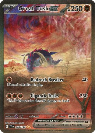 Great Tusk ex - 246/198 (246) [SV1] Pokemon SV01: Scarlet & Violet Base Set - Single Cards