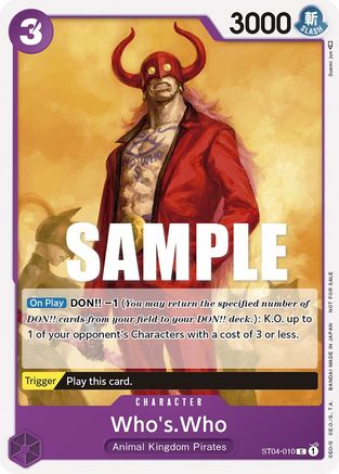 Who's.Who (Tournament Pack Vol. 3) [Participant] (ST04-010) [OP-PR] - Single Cards