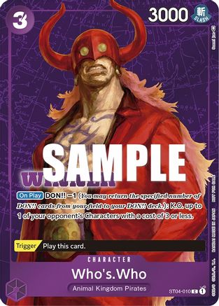 Who's.Who (Tournament Pack Vol. 3) [Winner] (ST04-010) [OP-PR] - Single Cards