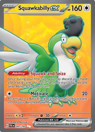 Squawkabilly ex - 247/193 (247) [SV02] Pokemon SV02: Paldea Evolved - Single Cards