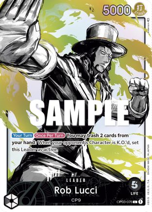 Rob Lucci (076) (Alternate Art) [OP03-076] One Piece - Pillars of Strength - Single Cards