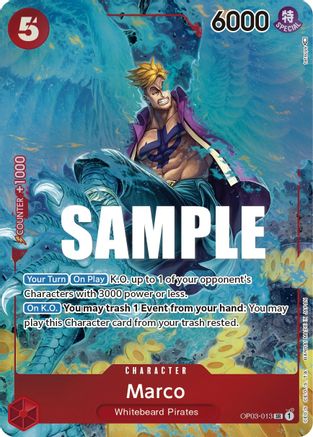 Marco (Alternate Art) [OP03-013] One Piece - Pillars of Strength - Single Cards