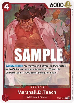Marshall.D.Teach [OP03-012] One Piece - Pillars of Strength - Single Cards