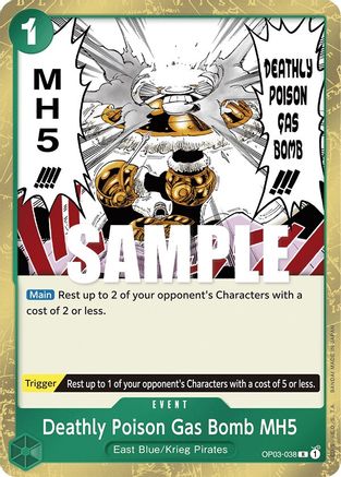 Deathly Poison Gas Bomb MH5 [OP03-038] One Piece - Pillars of Strength - Single Cards