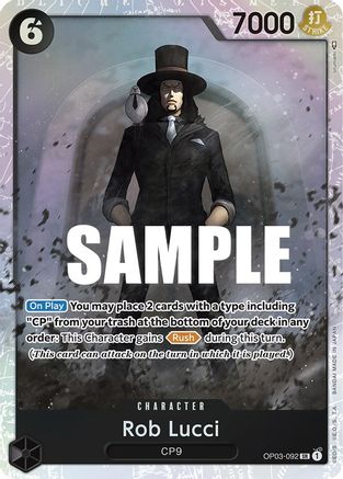Rob Lucci (092) [OP03-092] One Piece - Pillars of Strength - Single Cards