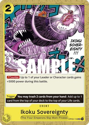 Ikoku Sovereignty (OP03-118)   One Piece - Pillars of Strength - Single Cards