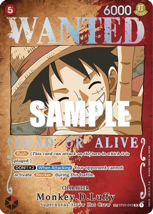 Monkey.D.Luffy (Wanted Poster) [ST01-012] One Piece - Pillars of Strength - Single Cards
