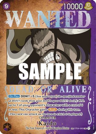 Kaido (Wanted Poster) [ST04-003] One Piece - Pillars of Strength - Single Cards