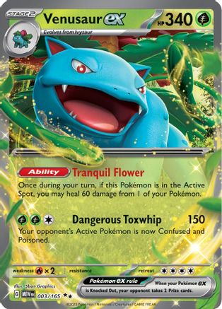 Venusaur ex - 003/165 Pokemon SV: Scarlet and Violet 151 - Single Cards