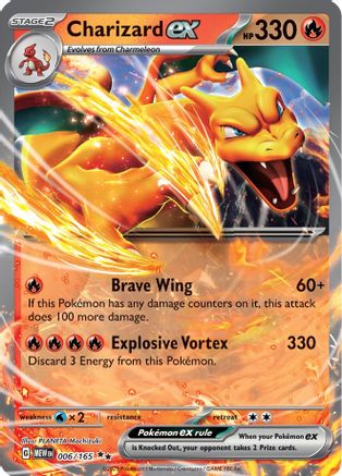 Charizard ex - 006/165 Pokemon SV: Scarlet and Violet 151 - Single Cards