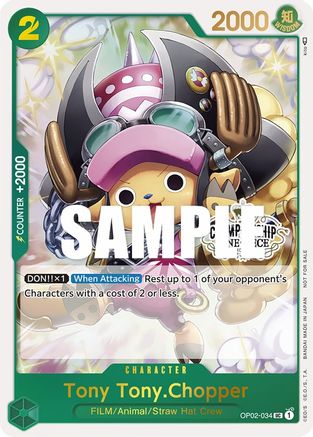 Tony Tony.Chopper (Store Championship Participation Pack) (OP02-034) - One Piece Promotion Cards - Single Cards