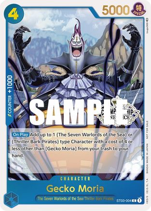 Gecko Moria (Store Championship Participation Pack) (ST03-004) - One Piece Promotion Cards - Single Cards