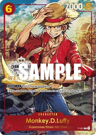 Monkey.D.Luffy (Store Championship Trophy Card) (P-001) - One Piece Promotion Cards - Single Cards
