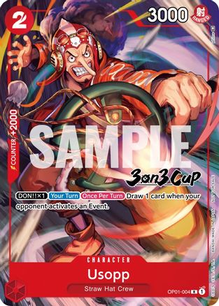 Usopp (3-on-3 Cup) [Participant] (OP01-004) - One Piece Promotion Cards - Single Cards