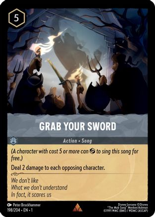 Grab Your Sword (198/204) - The First Chapter Cold Foil - Lorcana - Single Cards