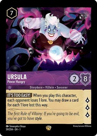 Ursula - Power Hungry (59/204) - The First Chapter - Lorcana - Single Cards