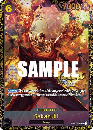 Sakazuki (Championship 2023) (OP02-099) - One Piece Promotion Cards - Single Cards