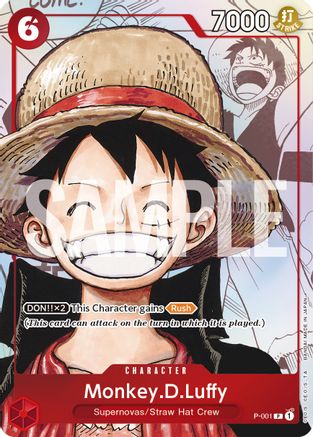 Monkey.D.Luffy (Alternate Art) (P-001) - One Piece Promotion Cards - Single Cards