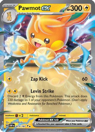 Pawmot ex (073) [SV03] Pokemon SV03: Obsidian Flames - Single Cards