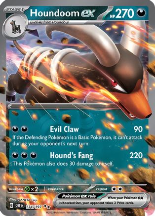 Houndoom ex (134) [SV03] Pokemon SV03: Obsidian Flames - Single Cards