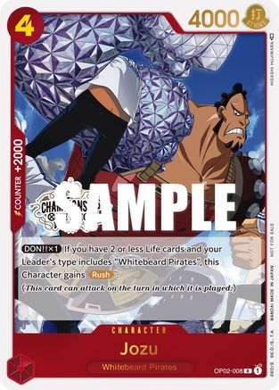 Jozu (Store Championship Participation Pack Vol. 2) (OP02-008) - One Piece Promotion Cards - Single Cards