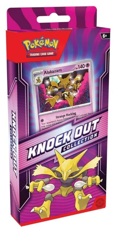 Pokemon Trading Card Game Knockout Collection - Includes Sticker Sheet, 2 Booster Packs and Foil Card (Alakazam)