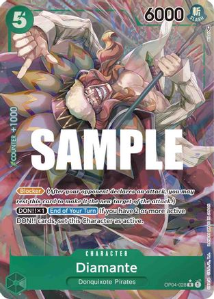 Diamante (Alternate Art) [OP04-028] One Piece - Kingdoms of Intrigue - Single Cards