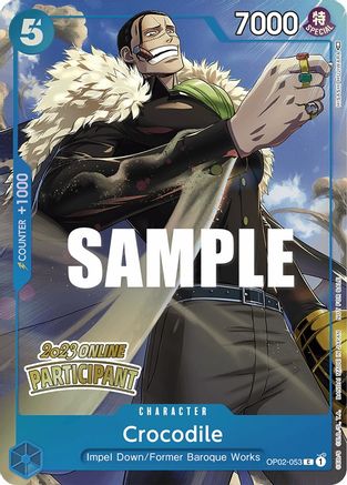 Crocodile (Online Regional 2023) [Participant] (OP02-053) - One Piece Promotion Cards - Single Cards