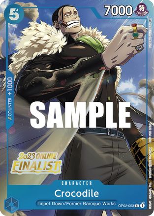 Crocodile (Online Regional 2023) [Finalist] (OP02-053) - One Piece Promotion Cards - Single Cards