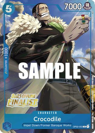 Crocodile (Offline Regional 2023) [Finalist] (OP02-053) - One Piece Promotion Cards - Single Cards