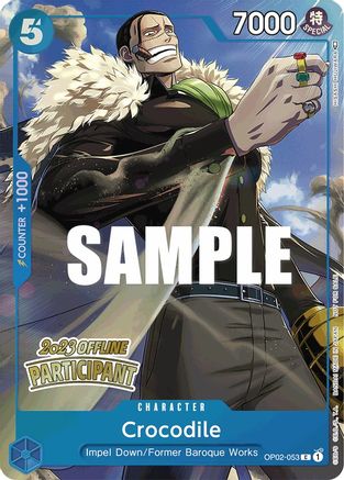 Crocodile (Offline Regional 2023) [Participant] (OP02-053) [OP-PR] - Single Cards