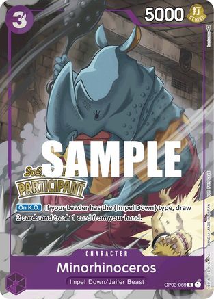 Minorhinoceros (Offline Regional 2023) [Participant] (OP03-069) [OP-PR] - Single Cards