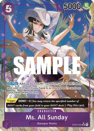 Ms. All Sunday (Alternate Art) [OP04-064] One Piece - Kingdoms of Intrigue - Single Cards