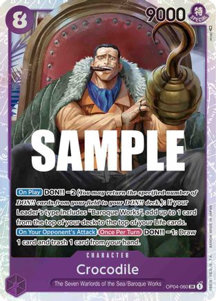 Crocodile (060) [OP04-060] One Piece - Kingdoms of Intrigue - Single Cards