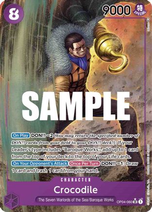 Crocodile (060) (Alternate Art) [OP04-060] One Piece - Kingdoms of Intrigue - Single Cards