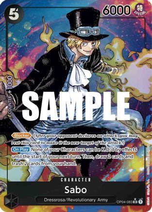 Sabo (Alternate Art) [OP04-083] One Piece - Kingdoms of Intrigue - Single Cards
