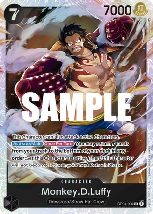 Monkey.D.Luffy (090) [OP04-090] One Piece - Kingdoms of Intrigue - Single Cards