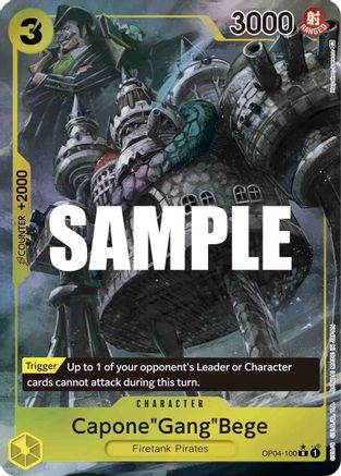 Capone"Gang"Bege (Alternate Art) [OP04-100] One Piece - Kingdoms of Intrigue - Single Cards