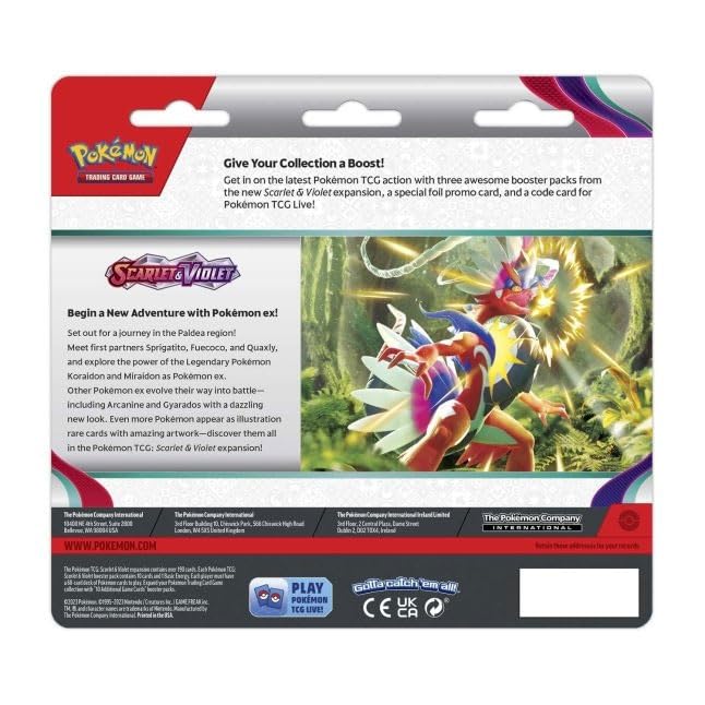 Pokemon TCG: Scarlet & Violet 3-Pack Blister (Random Promo) - 3