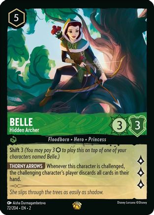 Belle - Hidden Archer (72/204) - Rise of the Floodborn - Lorcana - Single Cards