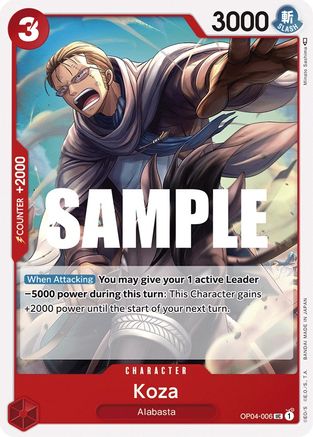 Koza (OP04-006) One Piece - Kingdoms of Intrigue - Single Cards
